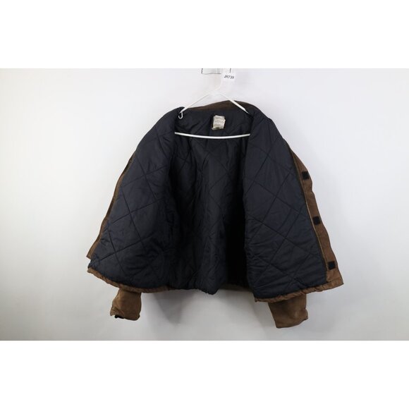 Vtg Y2K 2000 Carhartt Mens 2XL Arctic Quilted Detroit Jacket Brown Canvas USA - Picture 12 of 16